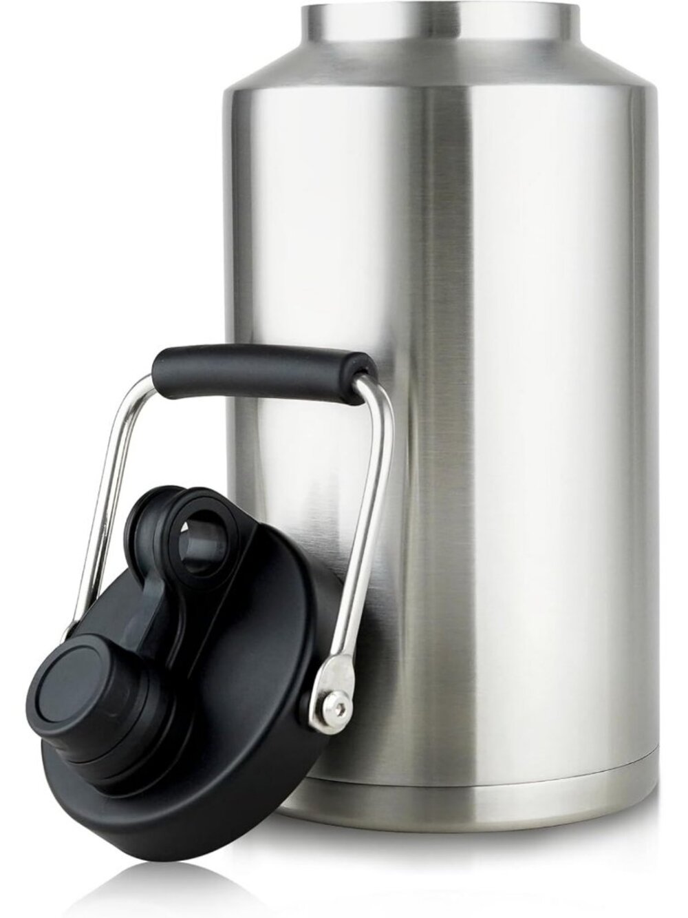 Insulated 1 Gallon Water Bottle - Keeps Ice 48H, Leakproof Wide Mouth Jug for